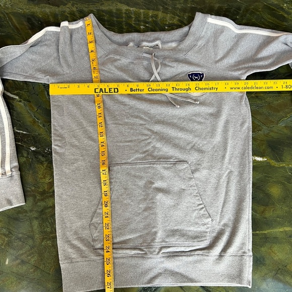 PINK Victoria's Secret Sweatshirt Kangaroo Pockets Gray Size L - Picture 7 of 9